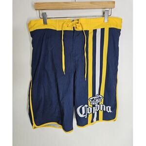 Corona Extra Swim Trunks Men's Size Large Blue Shorts